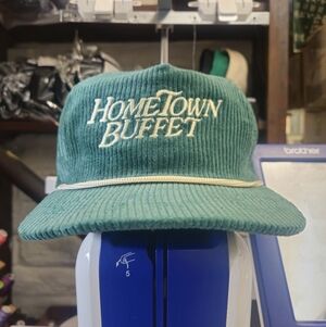 Hometown Buffet, Food, Restaurant, Foodie Gift, Y2K, 90s Corduroy Rope Hat